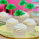 Cupcake Toppers Hawaiian Honeycomb Palmboom - 6 stuks