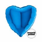 Grabo - Folieballon hartvorm  Blauw - (90 cm)