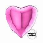 Grabo - Folieballon hartvorm  Fuchsia - (90 cm)