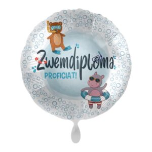 Zwemdiploma gefeliciteerd - folieballon