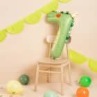 Folieballon cijfer 7 - krokodil - 64 x 87 cm