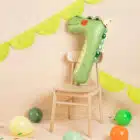 Folieballon cijfer 7 - krokodil - 64 x 87 cm