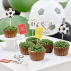 Cupcake topper voetbal