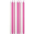 Kaarsjes roze 6 cm (16 stuks)