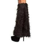 Beenwarmers pluche zwart