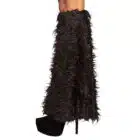 Beenwarmers pluche zwart