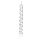 Swirl kaarsjes zilver op houder (6 stuks)