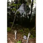 Hangdecoratie Skelet op zijn kop (140 cm)