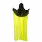 Decoratie Schedelspook neon geel (90 cm)