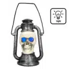 LED skull lantaarn 3 kleuren (26 x 18 cm)