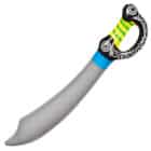 Opblaasbaar piratenzwaard (70 cm)