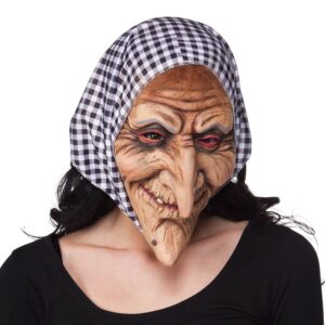 Latex masker heks met kap