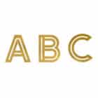 Alfabet glasstickers - goud