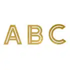 Alfabet glasstickers - goud
