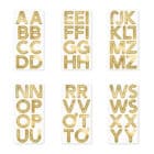 Alfabet glasstickers - goud