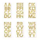 Alfabet glasstickers - goud