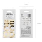 Alfabet glasstickers - goud