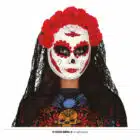 Catrina masker met sluier