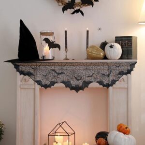 Decoratie gordijn vleermuizen (200 x 50cm)