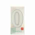 Kaars cijfer 0 simply chique silver 9 cm