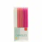 Kaarsjes roze 6 cm (16 stuks)