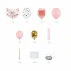 DIY Ballon sculptuur Cat pink - 90 x 140 cm