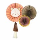 Decoratieve rozetten leeuw - 3 stuks