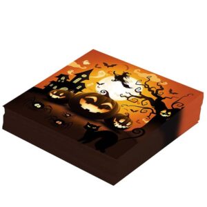 Servetten pompoen Halloween 33 x 33 cm (12 stuks)