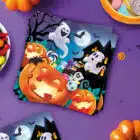 Servetten spook/pompoen Halloween 33 x 33 cm (12 stuks)