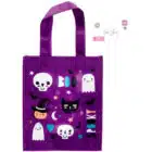 Trick or Treat tas Paars Halloween (23x21 cm)
