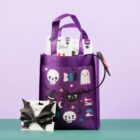 Trick or Treat tas Paars Halloween (23x21 cm)