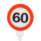 Kaars 60 Jaar Verkeersbord