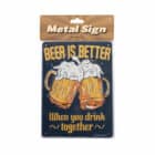 Decoratie bord metaal - Beer is better