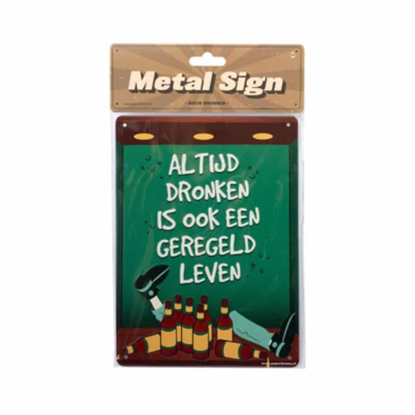 Retro metalen bord, decoratie voor thuis, restaurant, bar, café