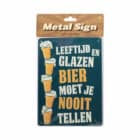 Decoratie bord metaal - Leeftijd en glazen bier