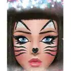 Gezicht decoratie - Cat Glitter