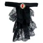 Zwart kanten Jabot