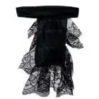 Zwart kanten Jabot