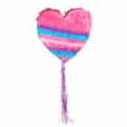 Trekpiñata hart roze (37 x 36 x 7,5 cm)