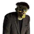 Latex hoofdmasker Creepy monster met haar