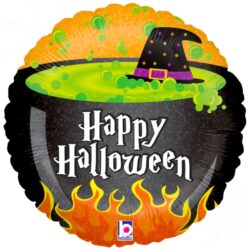 Folieballon Halloween ketel holographic - 45 cm
