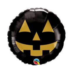 Folieballon Jack face zwart goud - 45 cm
