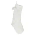 Kerstsok crèmekleurig geknoopt 45 cm x 20 cm