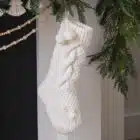 Kerstsok crèmekleurig geknoopt 45 cm x 20 cm