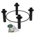Zwarte advent kaarsenstandaard 27,5 cm