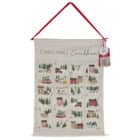Adventskalender kerstdorp scene - 53,5 cm x 35,5 cm