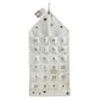 Adventskalender met houten ster - 68,8 cm x 32,9 cm