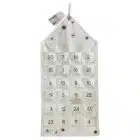 Adventskalender met houten ster - 68,8 cm x 32,9 cm