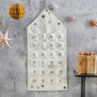 Adventskalender met houten ster - 68,8 cm x 32,9 cm