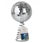 Zilveren discobal piek voor de kerstboom